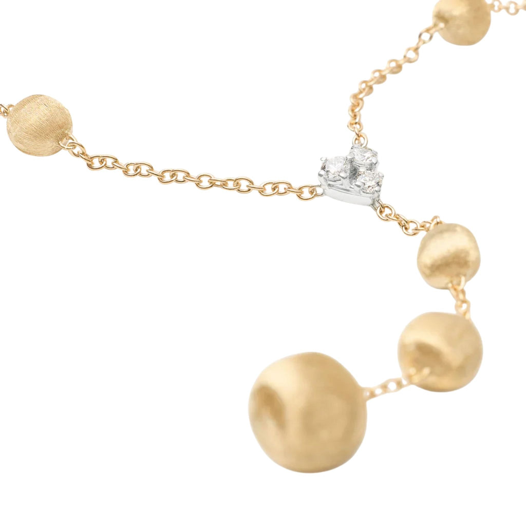 Africa Diamond Lariat Necklace in Yellow Gold