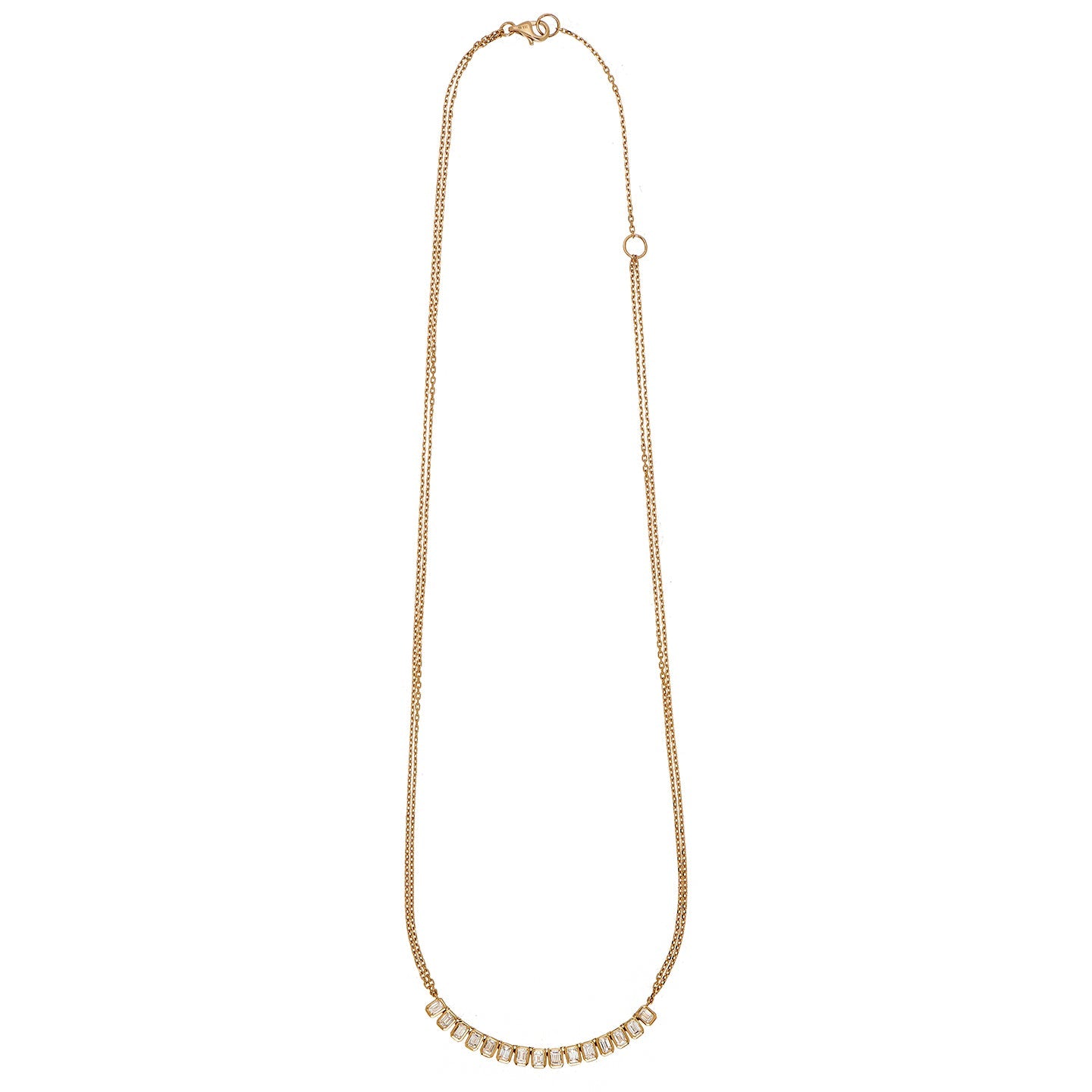 Nea White Diamond Necklace in Yellow Gold