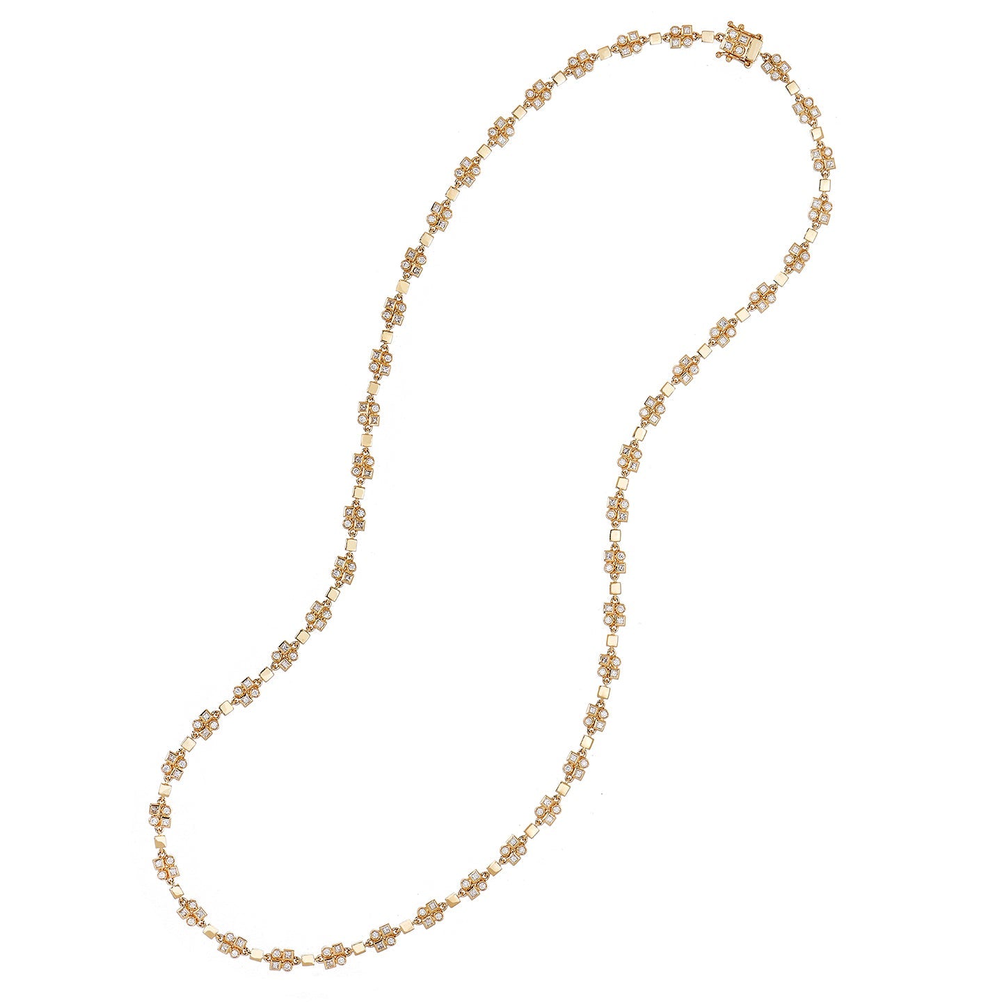 Kate White Diamond Necklace in Yellow Gold