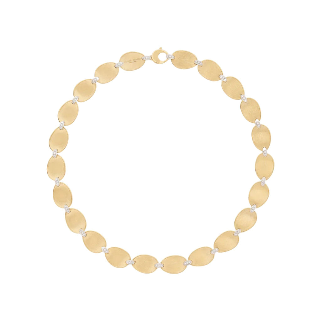 Lunaria Diamond Collar Necklace in Yellow Gold and White Gold