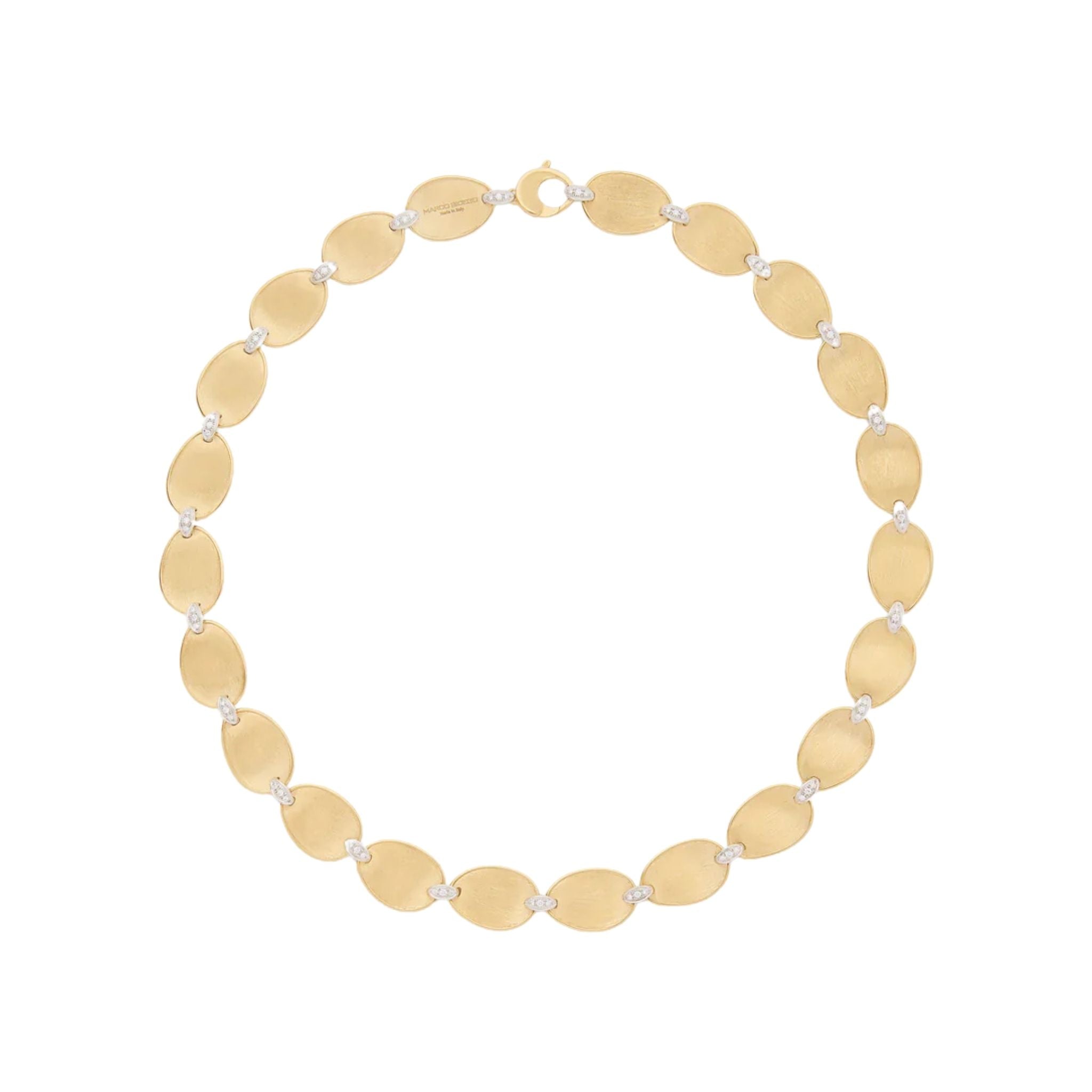 Lunaria Diamond Collar Necklace in Yellow Gold and White Gold
