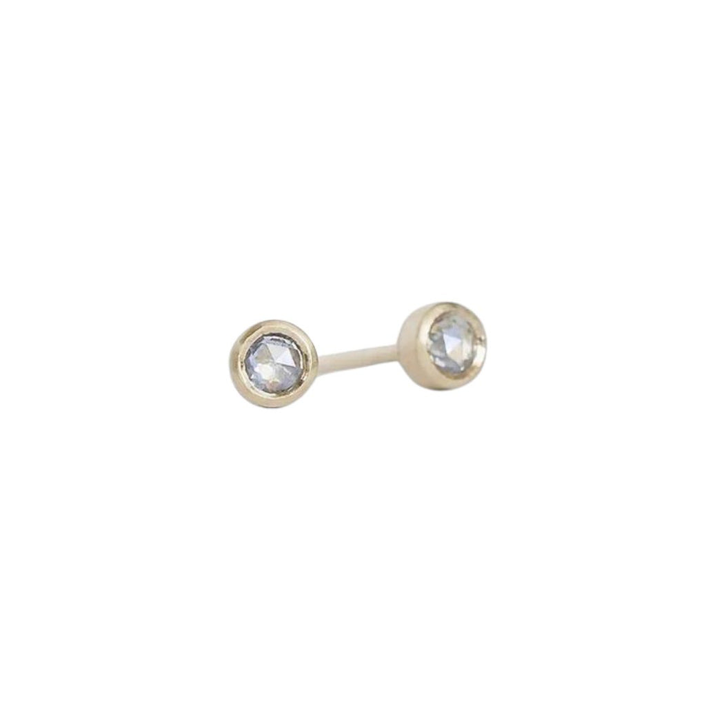 Dark Star Stud Earrings in Yellow Gold