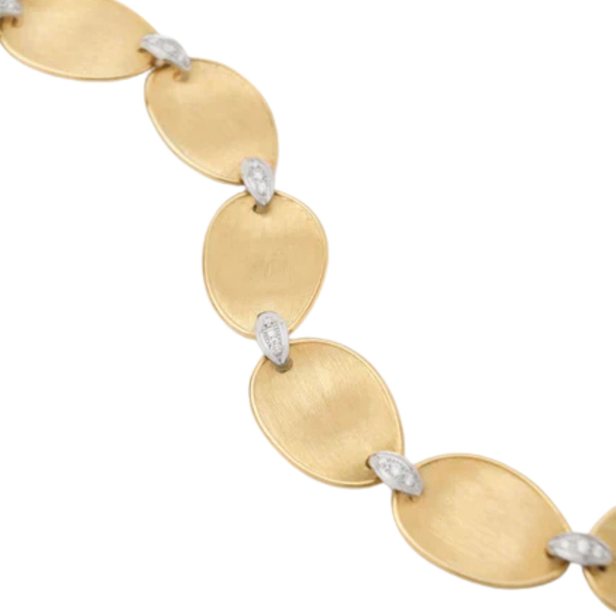 Lunaria Diamond Collar Necklace in Yellow Gold and White Gold