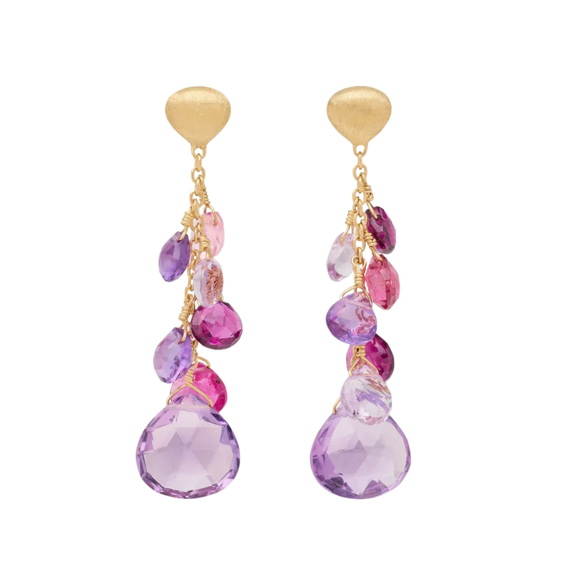Paradise Multi-Strand Earrings in Yellow Gold