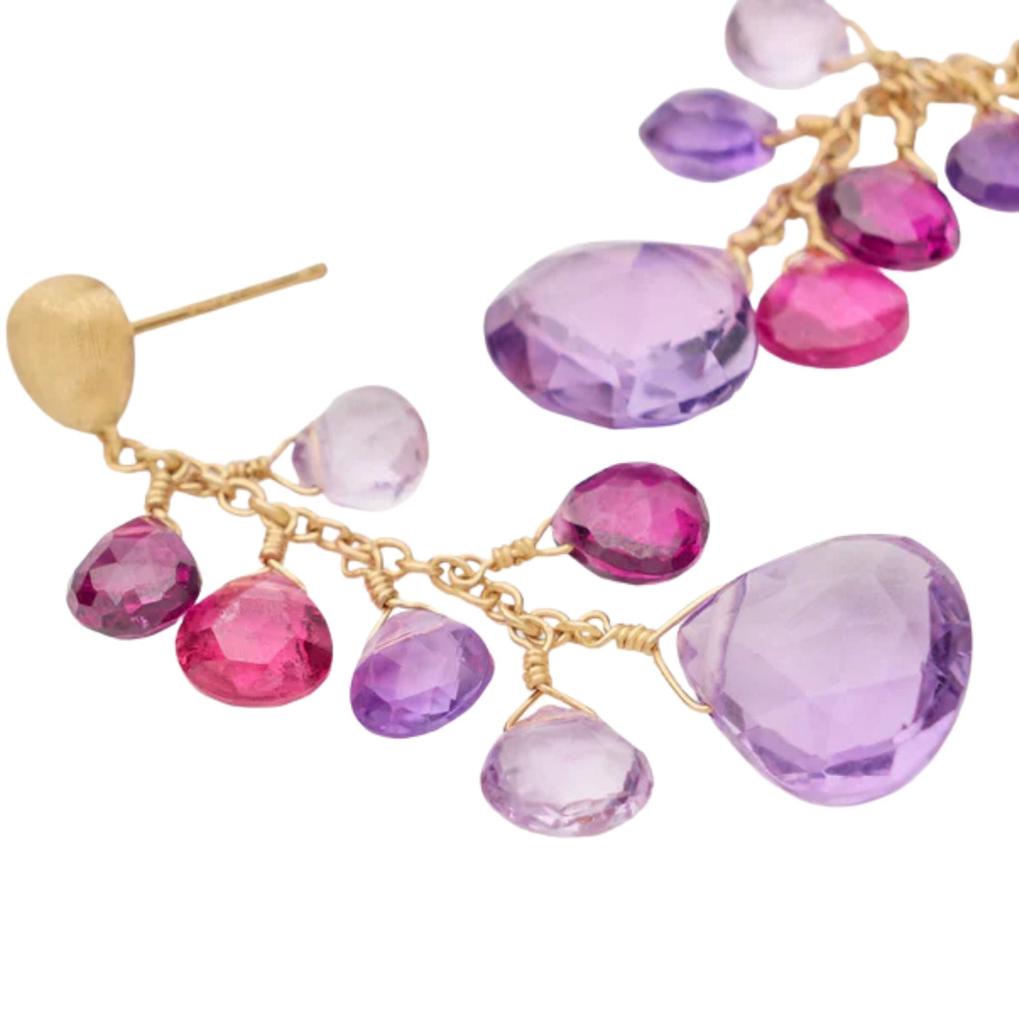 Paradise Multi-Strand Earrings in Yellow Gold