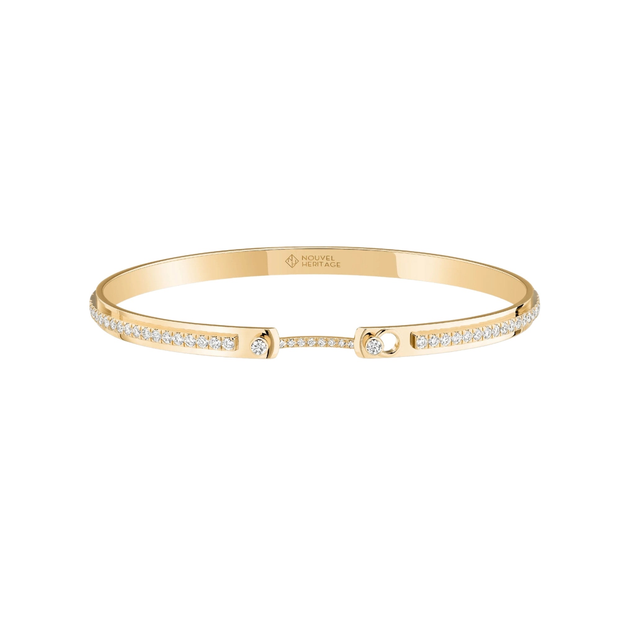 Tuxedo Mood Bangle in Yellow Gold