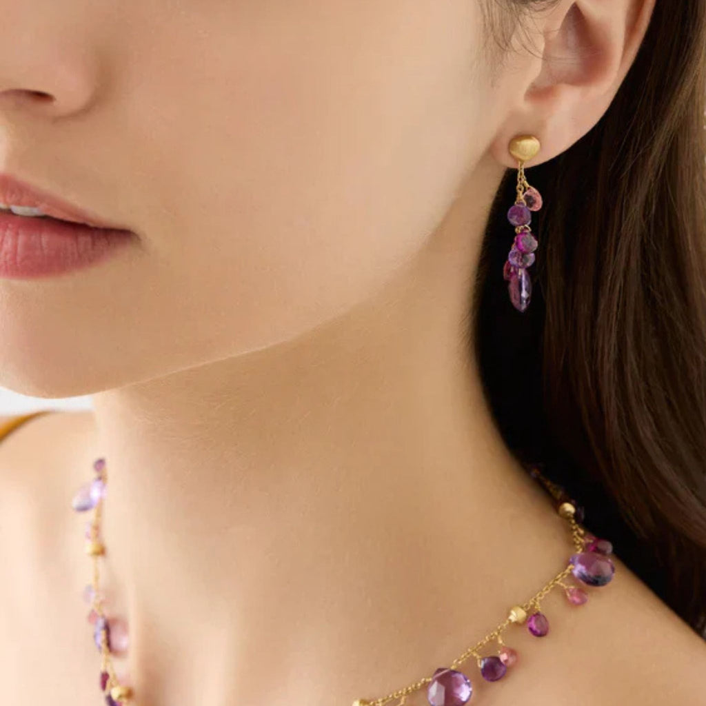 Paradise Multi-Strand Earrings in Yellow Gold