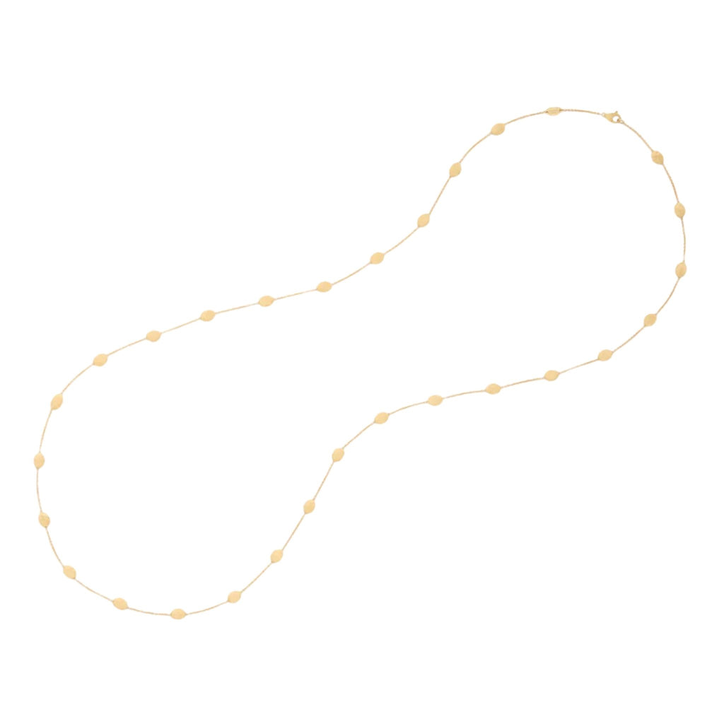 Siviglia Medium Bean Long Necklace in Yellow Gold