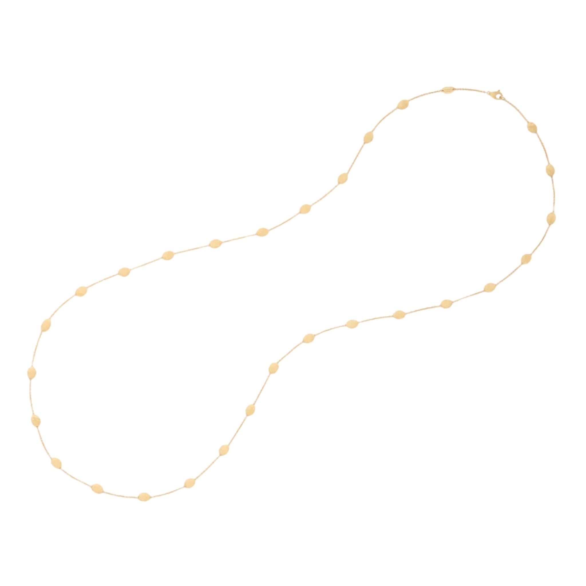 Siviglia Medium Bean Long Necklace in Yellow Gold