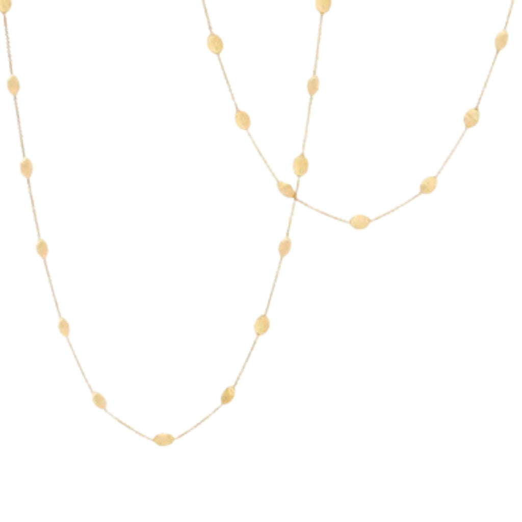 Siviglia Medium Bean Long Necklace in Yellow Gold