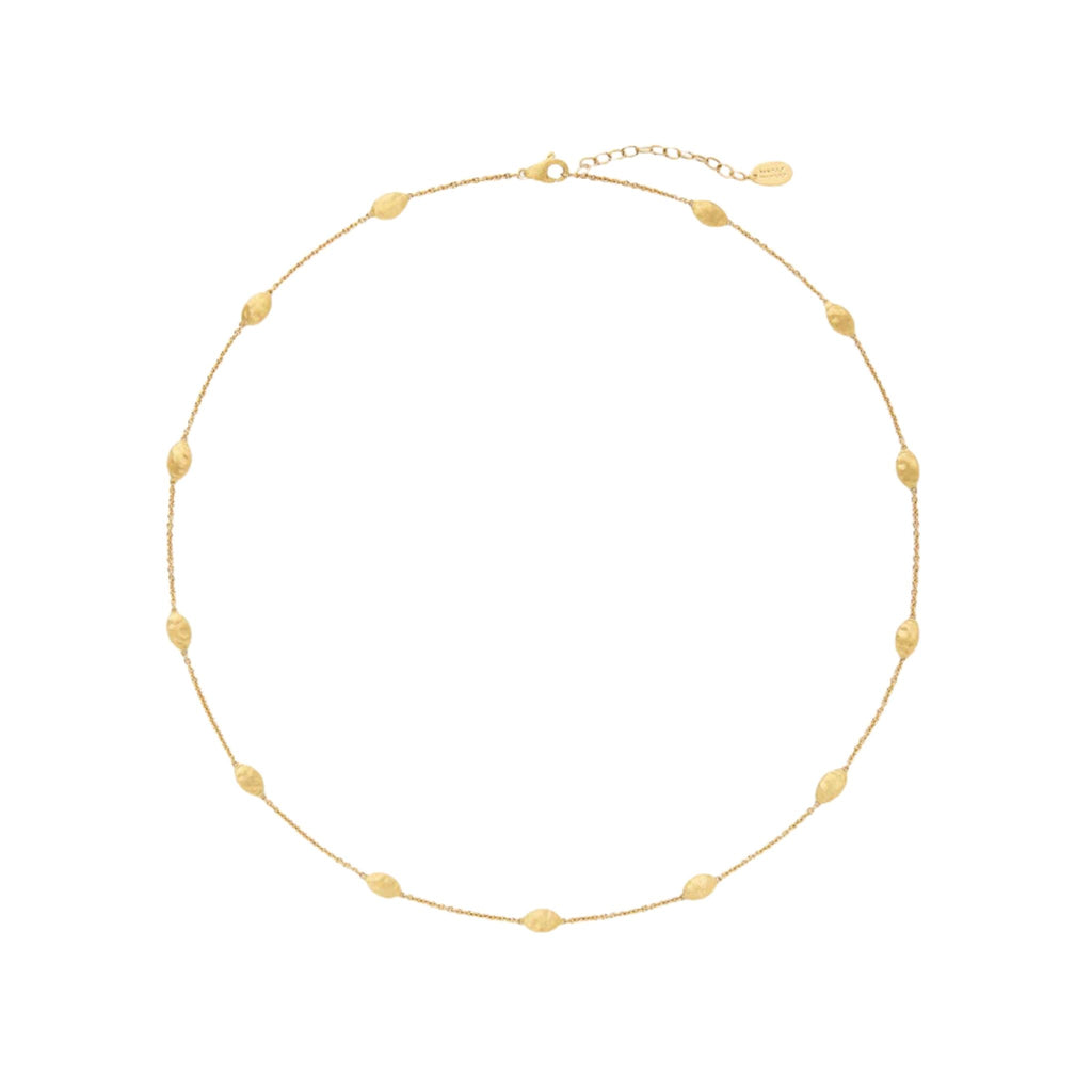 Siviglia Small Bean Short Necklace in Yellow Gold