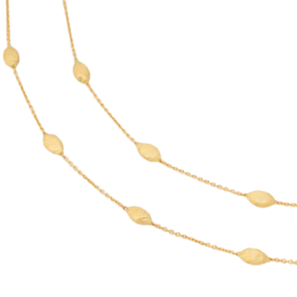 Siviglia Small Bean Short Necklace in Yellow Gold