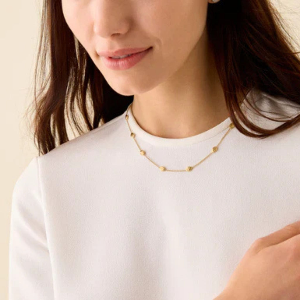 Siviglia Small Bean Short Necklace in Yellow Gold