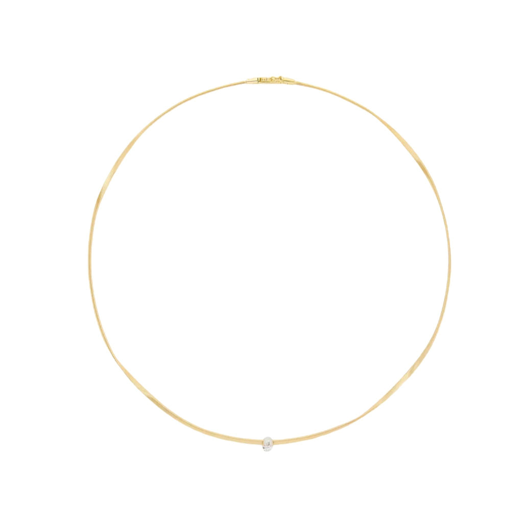 Marrakech Diamond Coil Necklace in Yellow Gold