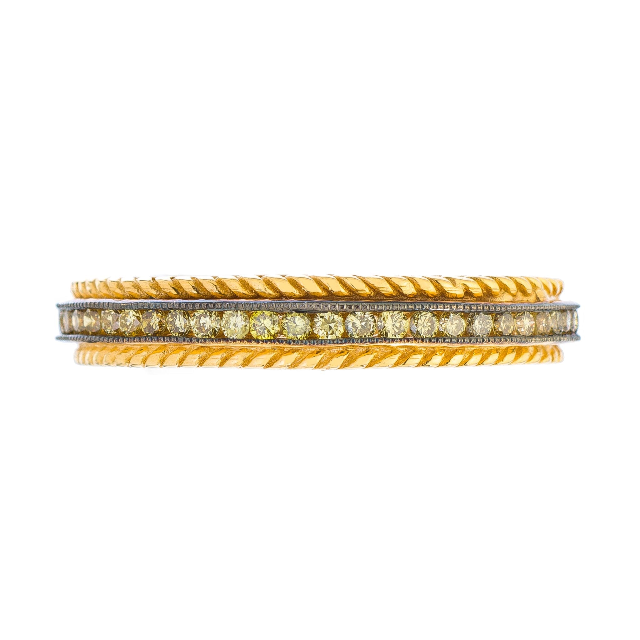 Olivia Green Diamond Channel Rope Band