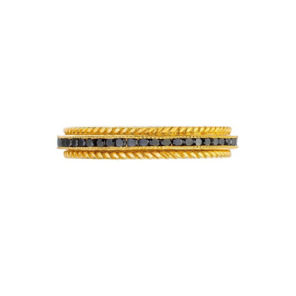 Olivia Black Diamond Channel Rope Band