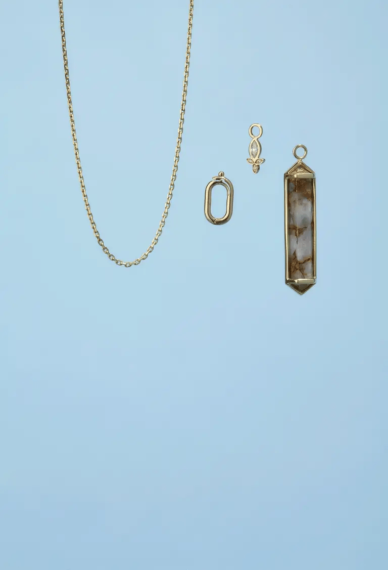 Large Oval Plaque Enhancer in Yellow Gold