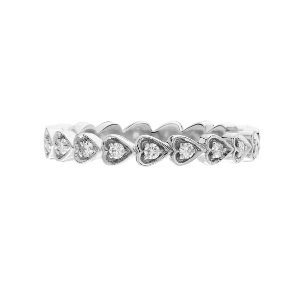 Amor Diamond Band in White Gold