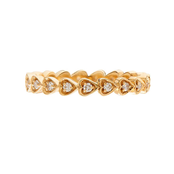 Amor Diamond Band in Yellow Gold
