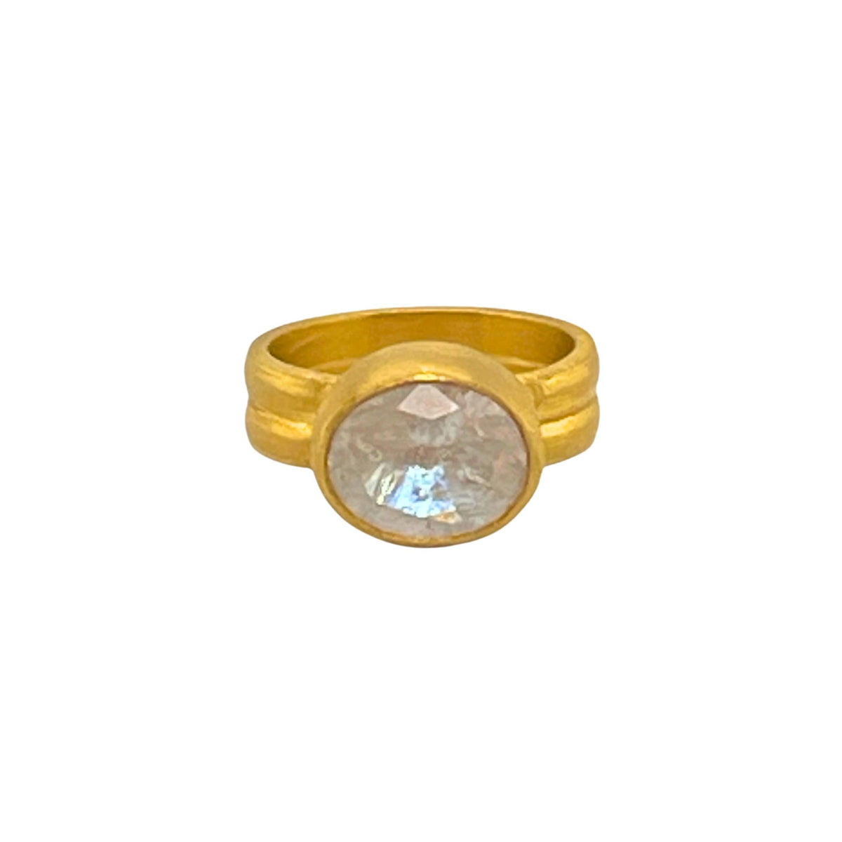 Matina Madagascar Moonstone Ring in Yellow Gold