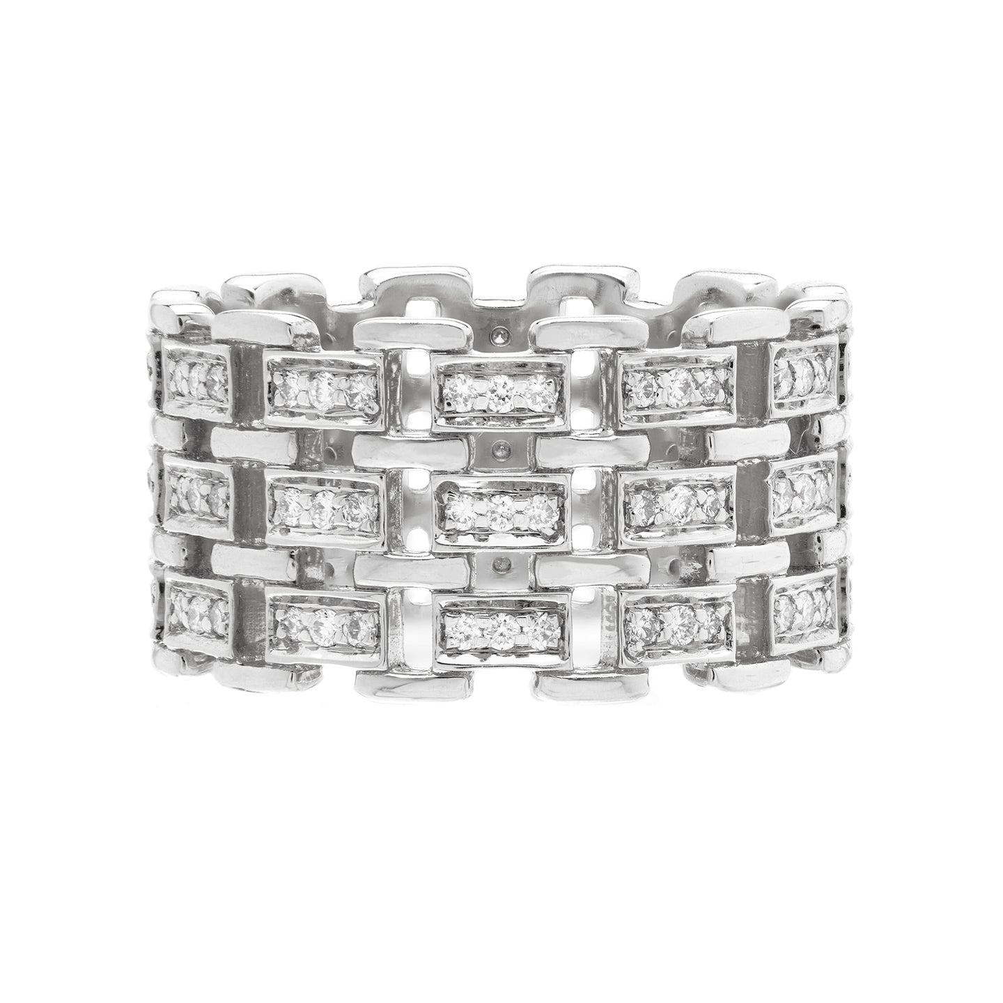 Cesta White Diamond Wide Band