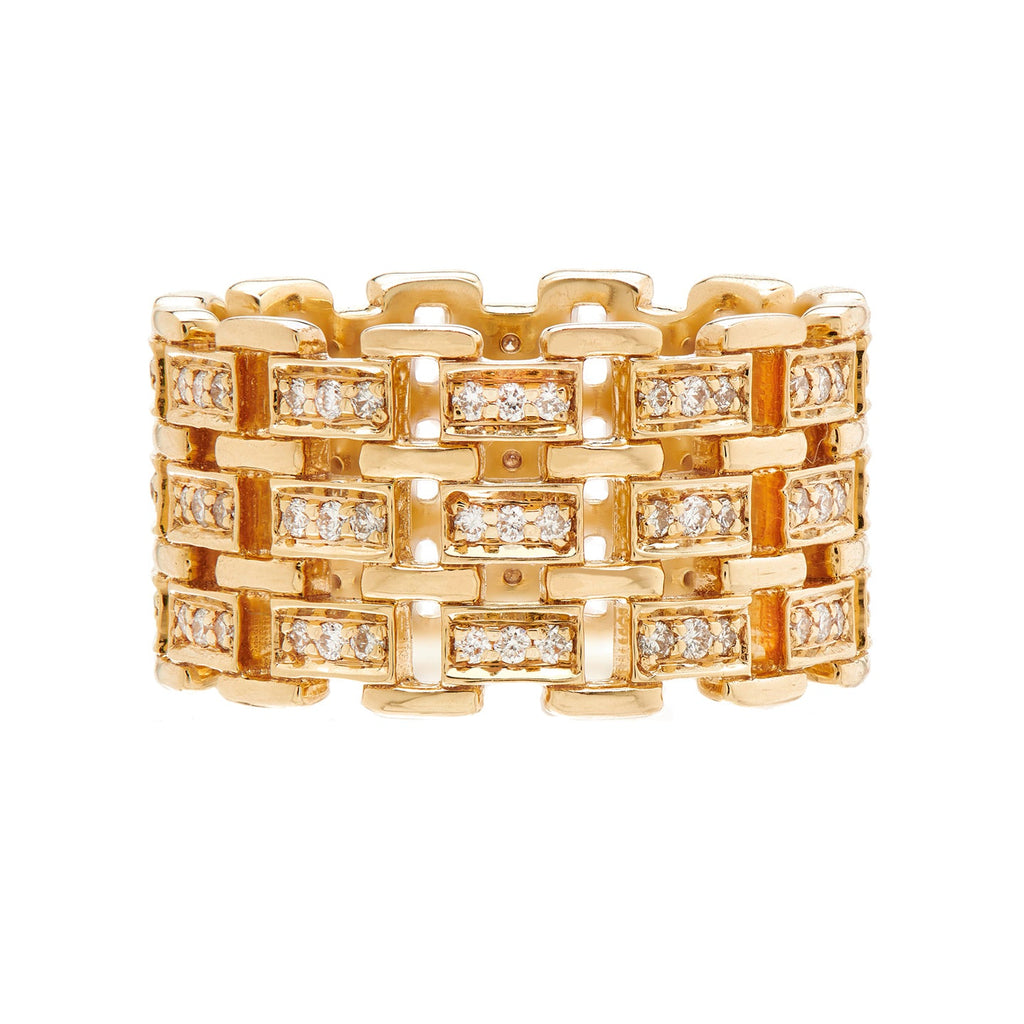 Cesta White Diamond Wide Band