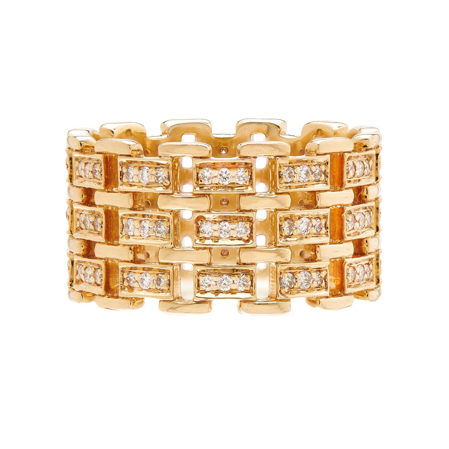 Cesta White Diamond Wide Band