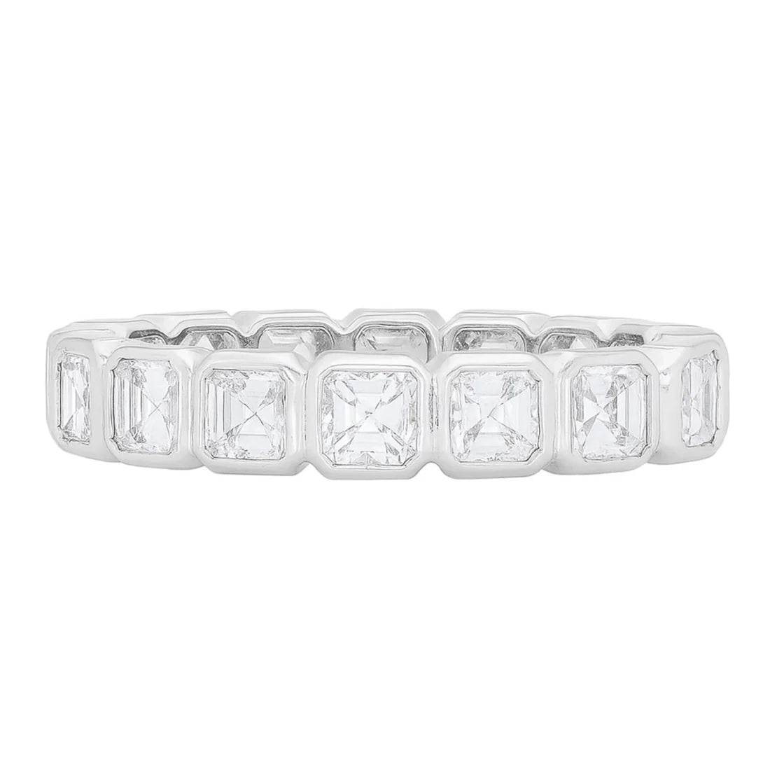 Francine White Asscher Cut Diamond Band