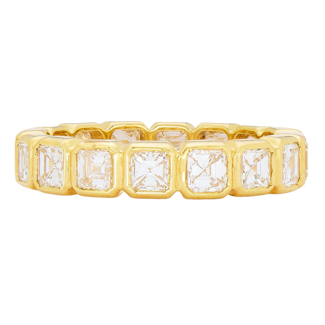 Francine White Asscher Cut Diamond Band