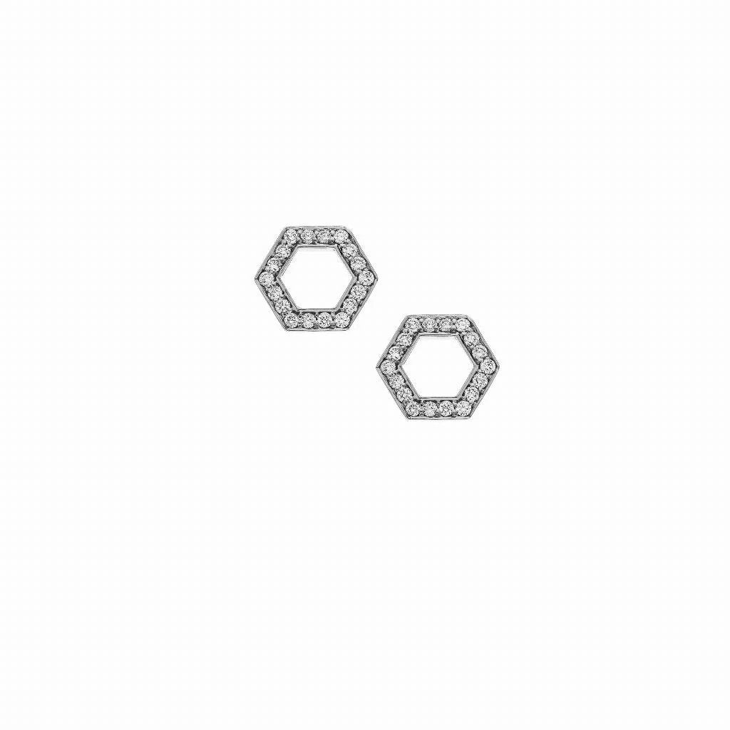 Stella White Diamond Studs