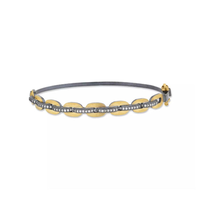 Chill-Link Bracelet with Yellow Gold and Oxidized Sterling Silver