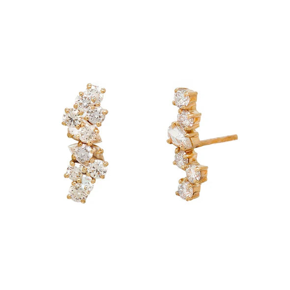 Estelle Diamond Studs in Yellow Gold