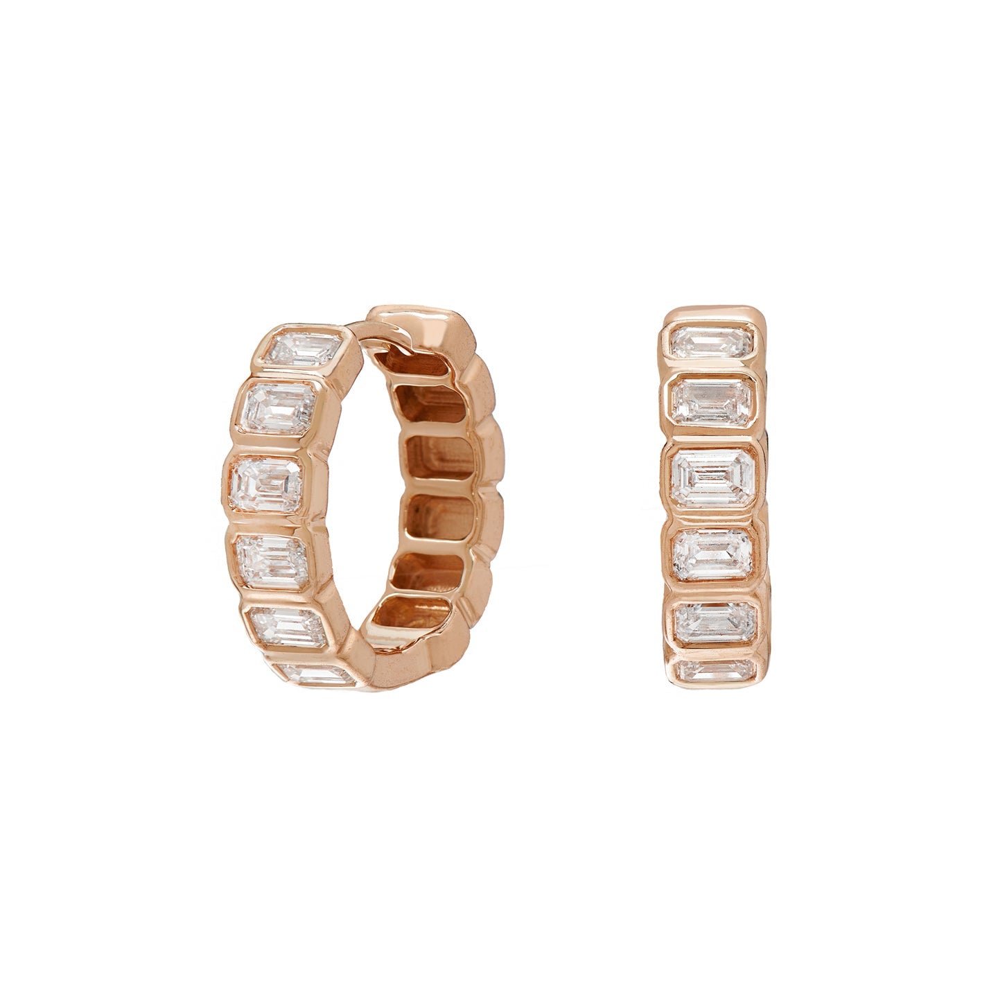 Nea White Diamond Huggies