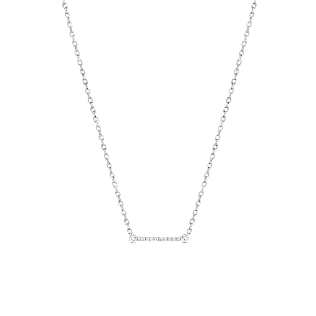 Business Meeting Mood Necklace in White Gold