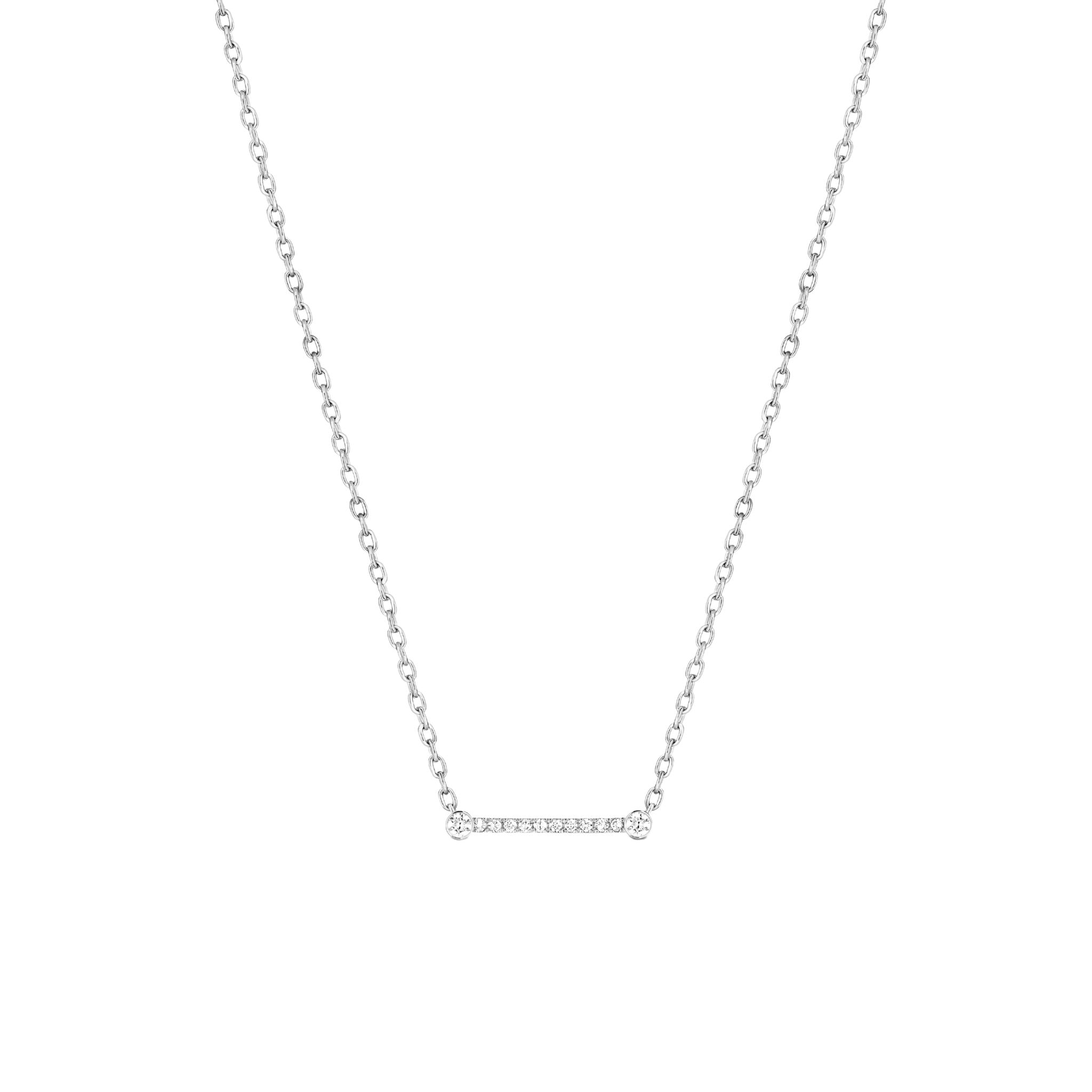 Business Meeting Mood Necklace in White Gold