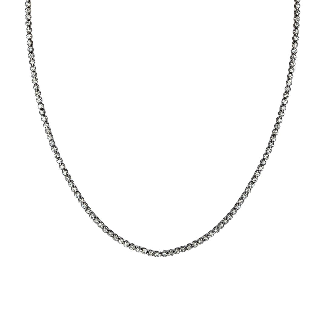 Diamond Tennis Necklace in White Gold