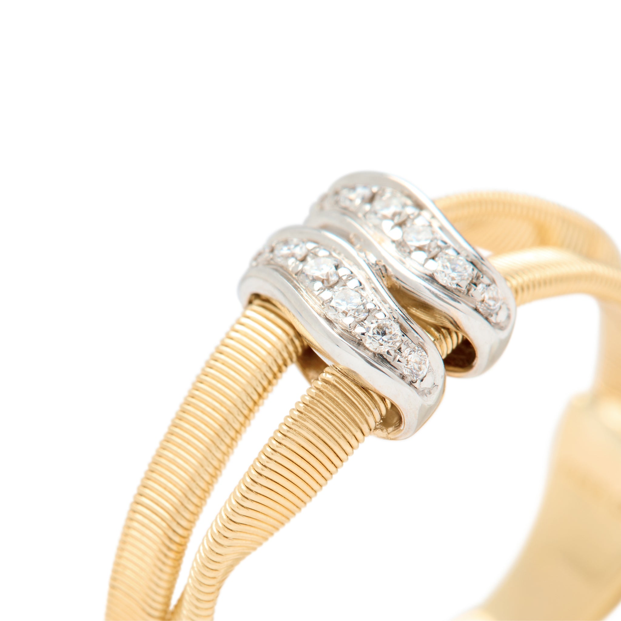 Marrakech Diamond Ring in Yellow Gold and White Gold