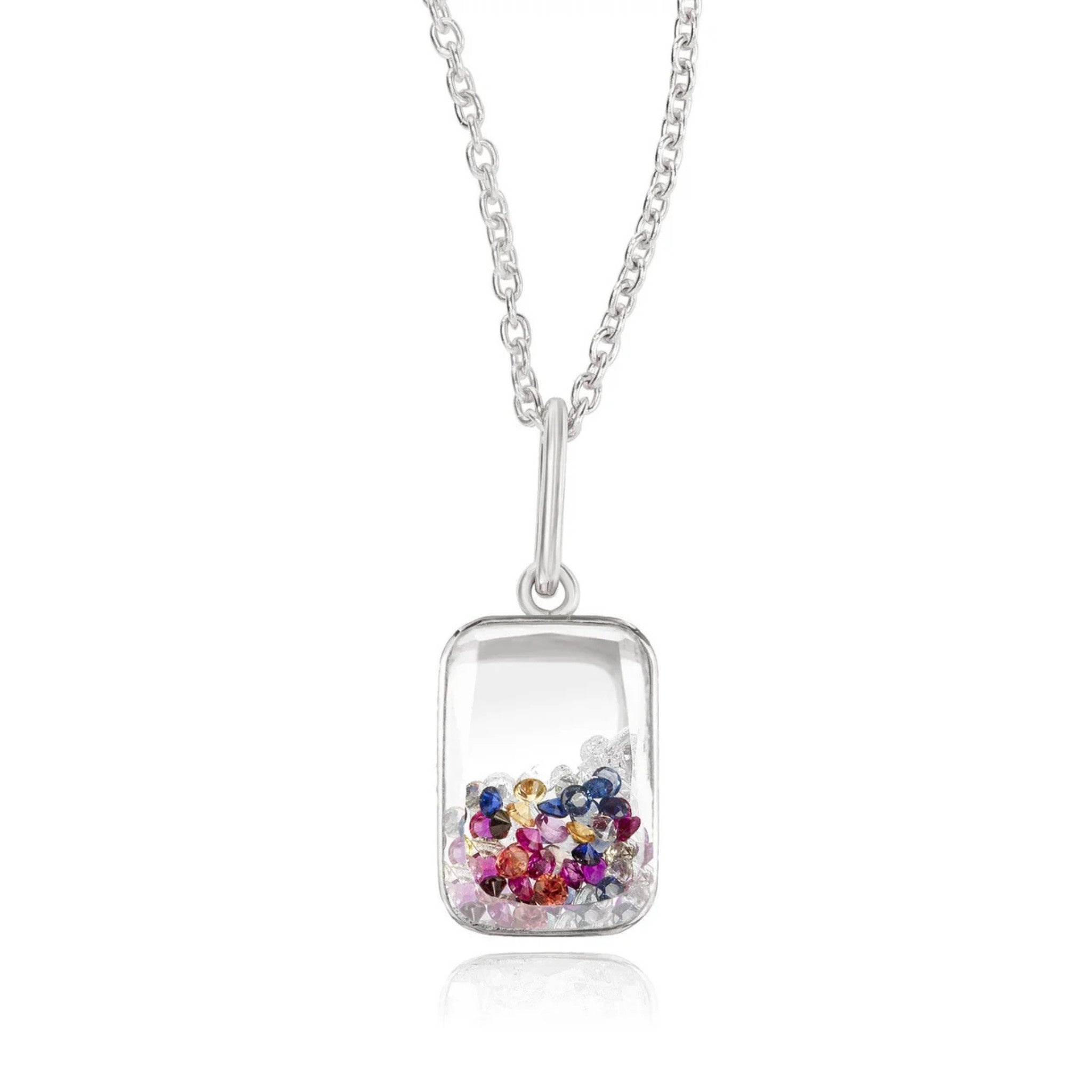 Ten Fourteen Petite Confetti Necklace in White Gold