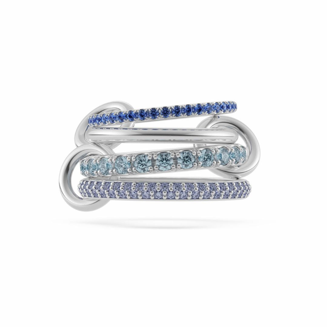 Iris Stack in Sterling Silver