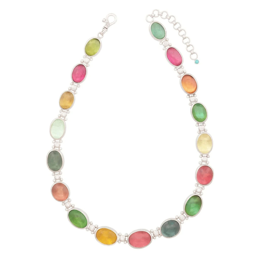Rune One-of-a-Kind Tourmaline Rivière Link Necklace in Couture Silver
