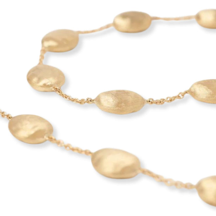 Siviglia Large Bean Necklace in Yellow Gold