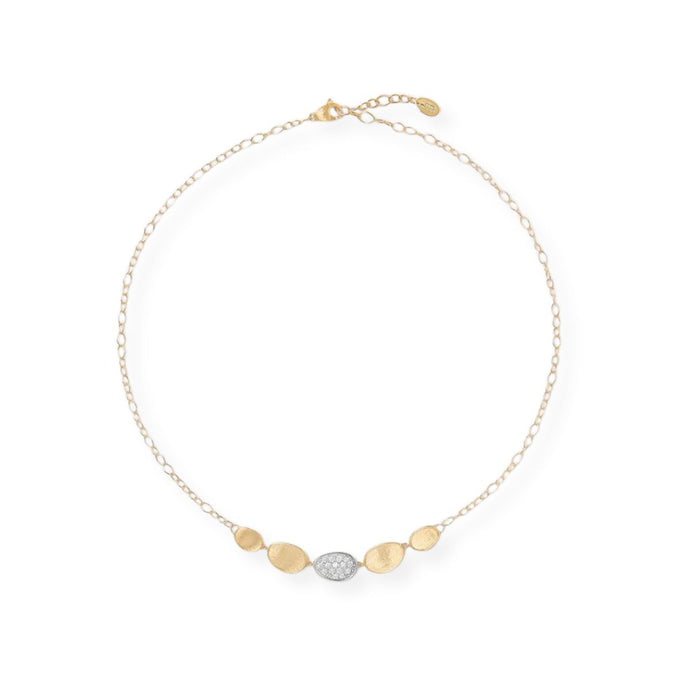 Lunaria "Halfie" Petal Necklace with Yellow Gold