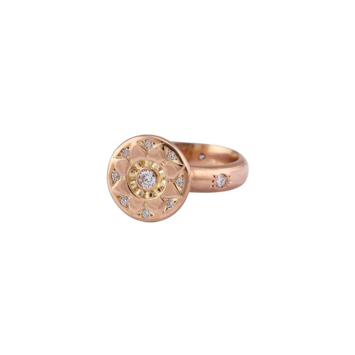 Ancient Flower Ring in Rose Gold