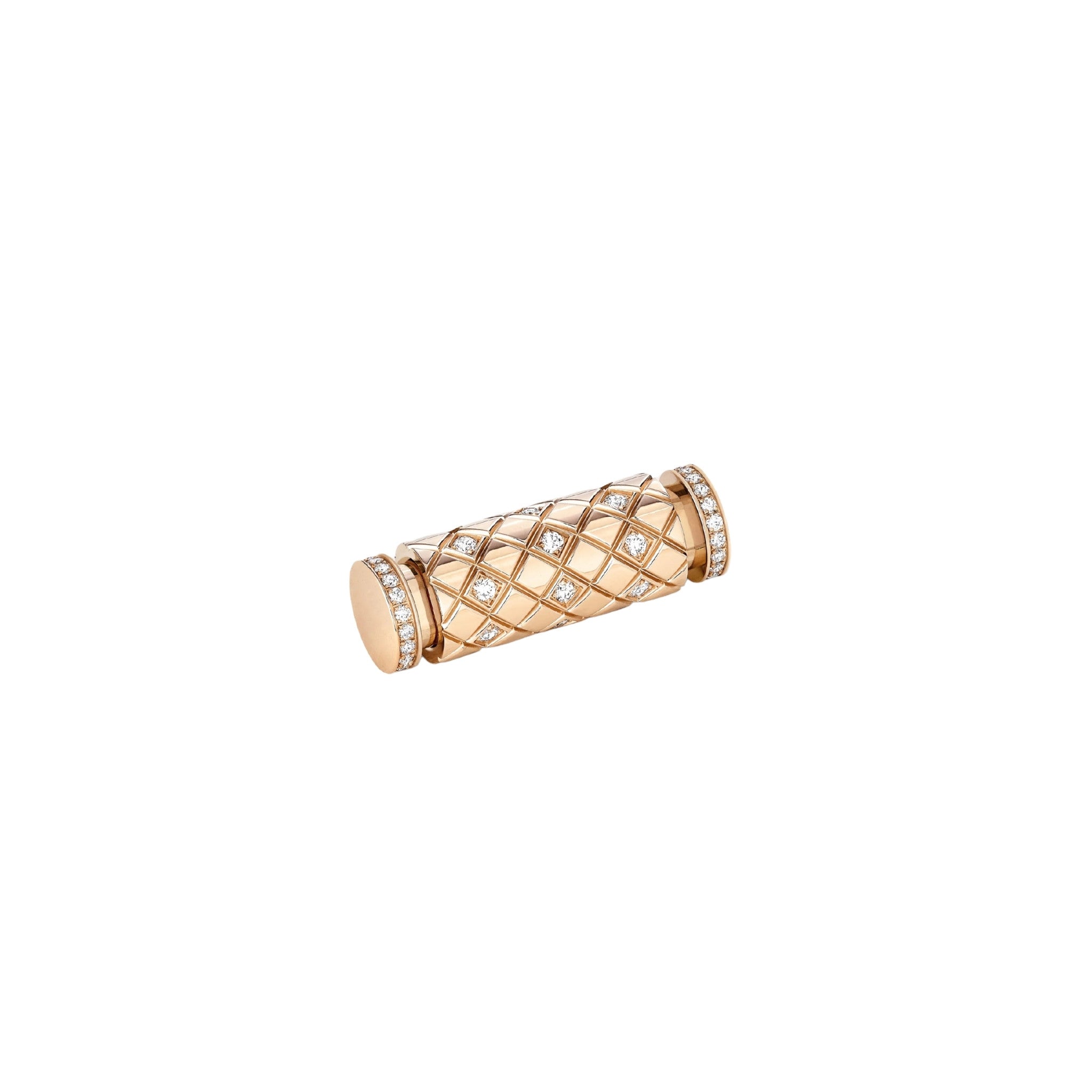 Semi-Paved Latch Pendant in Rose Gold