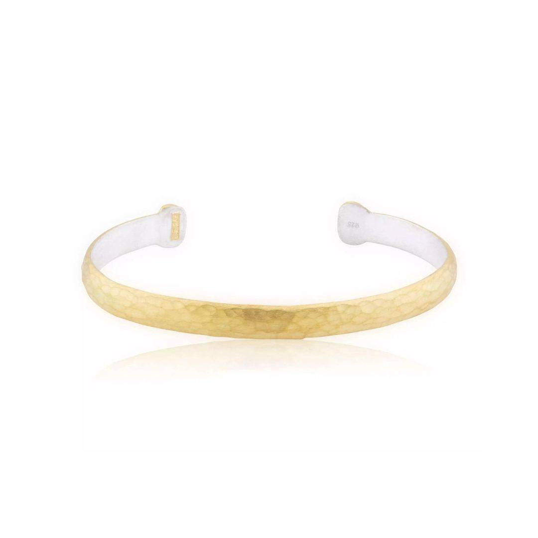 Stockholm Cuff Bracelet with Yellow Gold and Sterling Silver