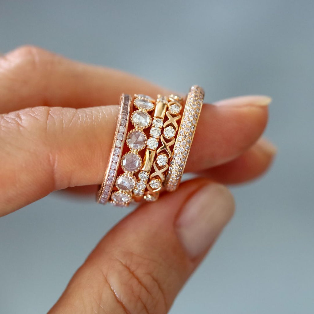 Grace Diamond Band in Rose Gold