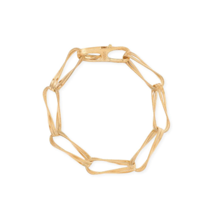 Marrakech Onde Twisted Double Link Bracelet in Yellow Gold