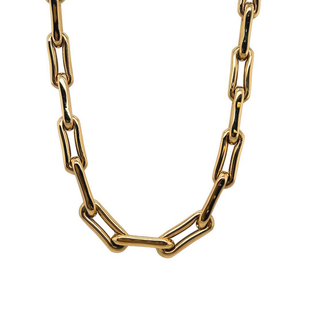 Chunky Paperclip Chain in Yellow Gold