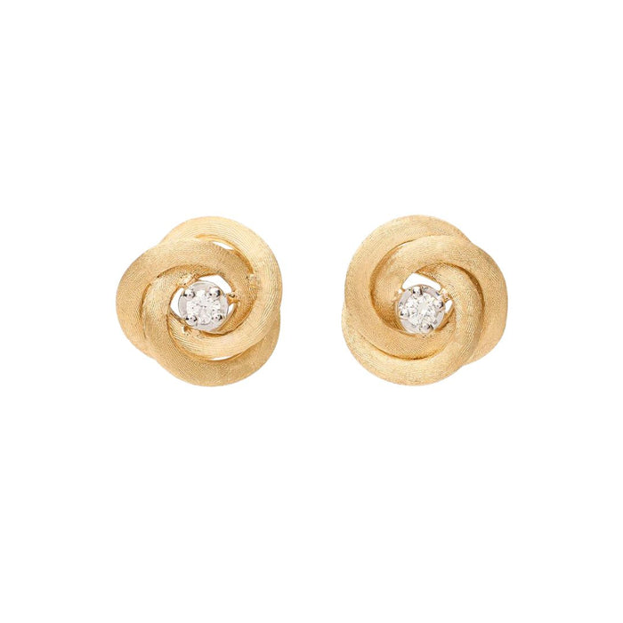 Jaipur Diamond Floral Studs in Yellow Gold