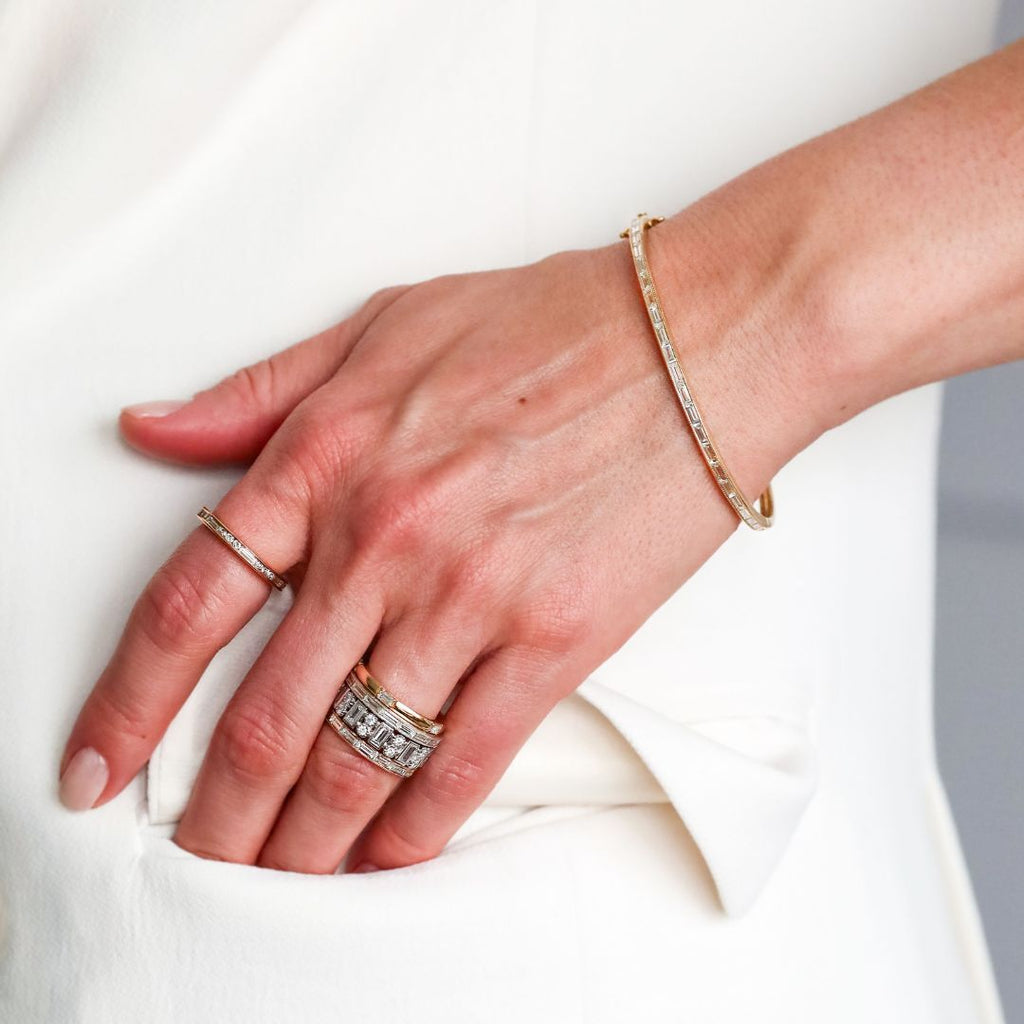 Modern Heritage White Diamond Band in White Gold